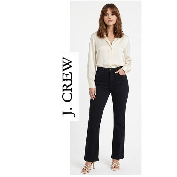 J.Crew - black high waist bootcut jeans - Picture 1 of 12